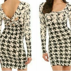 Guess Black and Cream Backless Dress